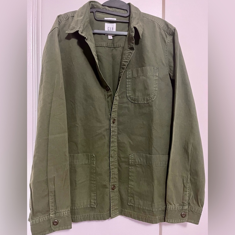 GAP Men's Olive Green Shirt Jacket, size L. In very good condition.